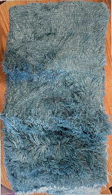50" x 60" Fluffy Ombre Electric Teal Blanket - A0001