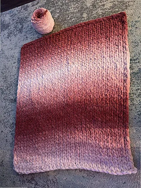 Chunky Knit Blanket - Ombre Blanket - Chunky Chenille Blanket
