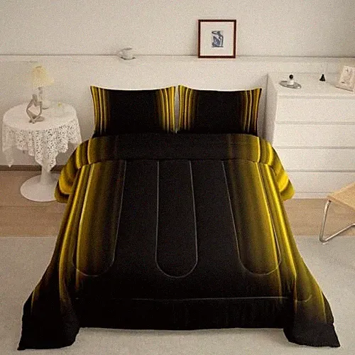 Geometric Abstract Ombre Bedding Bed Set Men Adults Teens Yellow King Multi 17