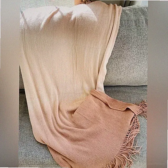 Hallmart Collectibles Ombre Blush Throw Blanket Gray 58" x 70"