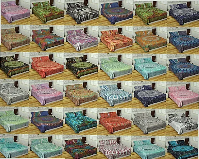 Indian Mandala Duvet/Doona/Quilt Cover Set Queen/Single Twin Size Bedding Throw