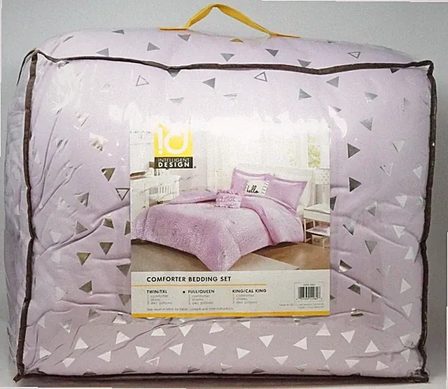 Intelligent Design Zoey Ombre Triangle Reversible 4-Pc. Comforter Set FULL QUEEN