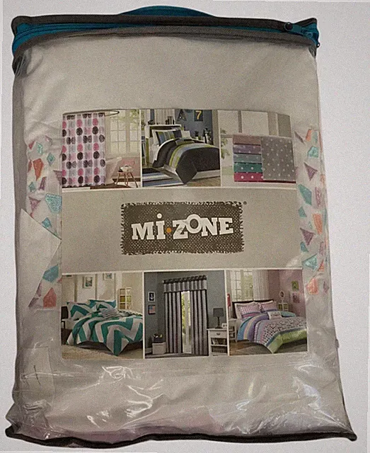 Mi Zone Purple Glimmer Ombre 4-Piece Reversible Duvet Cover Set Size Full/Queen