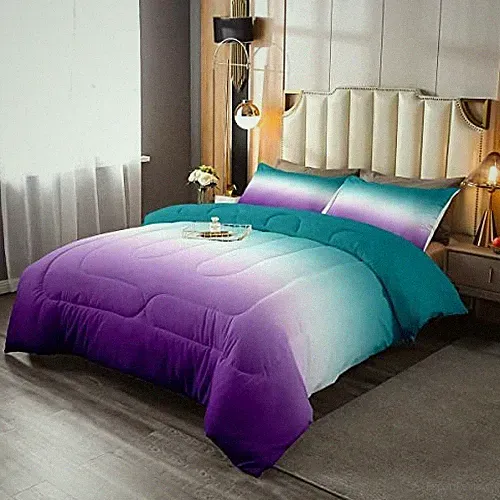 Ombre Comforter Set Green Purple Teal Bedding Set Size Colorful King Multi 92