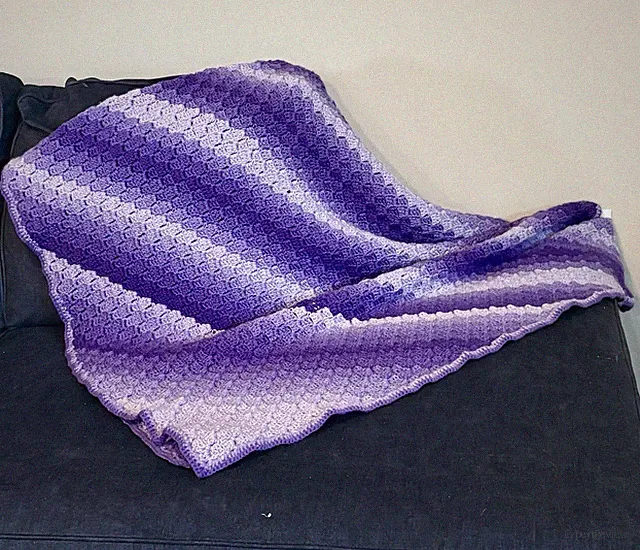 Purple Ombre Throw Blanket