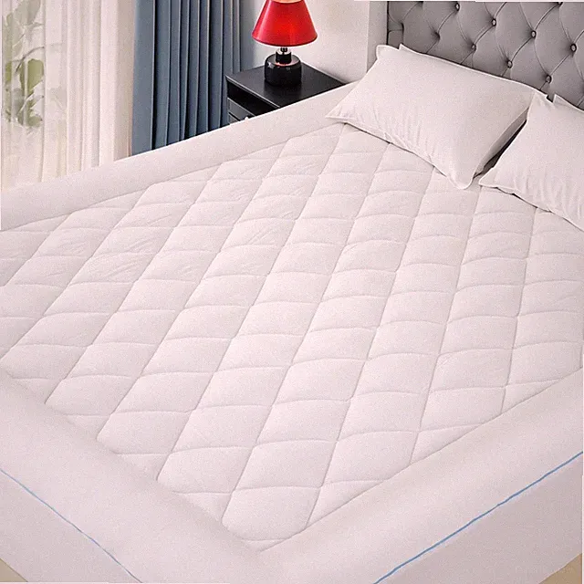 Queen Mattress Pad Cotton Mattress Pad Cover Quilted Mattress Cover 18-22" De...
