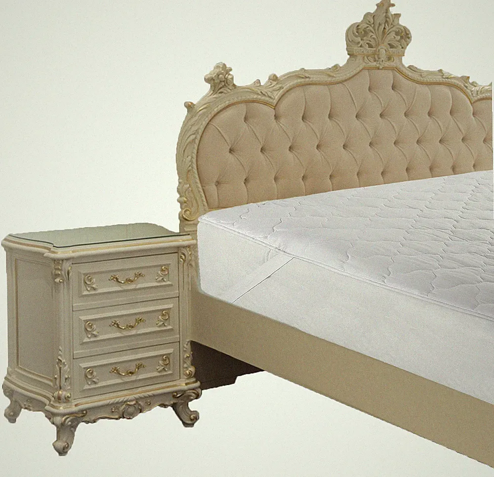 Waterproof 100% Cotton Quilted Mattress Pads with Elastic Anchors at the corners